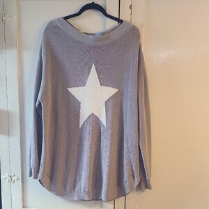 Elegant Lavender Star Sweater